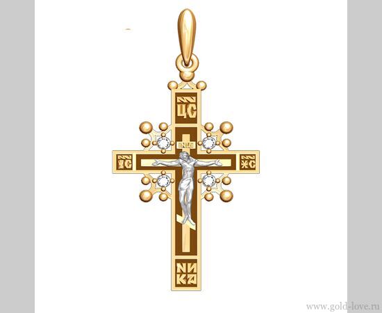 Крест из золота 585° пробы ; Вес : 3,20гр.;  Арт.: 30151К